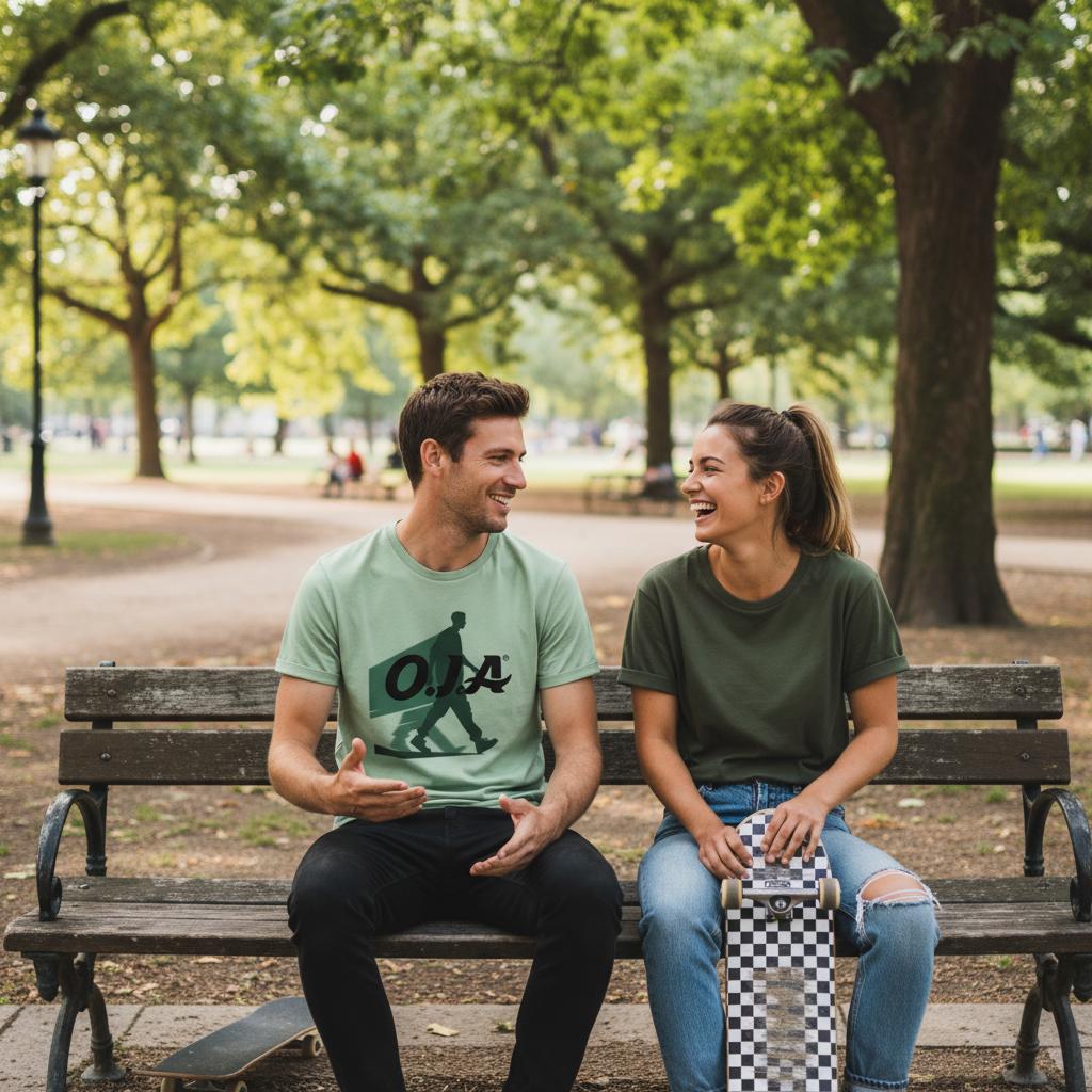 O.J.A Premium Essential Eco - Friendly Unisex T-Shirt – Stylish Skateboard Design - O.J.A BOARD