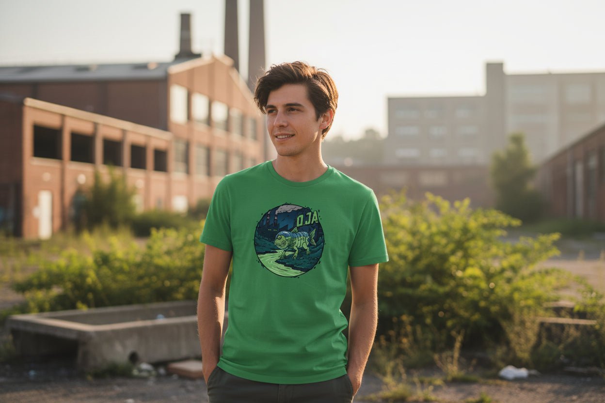 Eco - Friendly Skateboard Fish Mutant T-Shirt – Sustainable Organic Cotton Tee - O.J.A BOARD