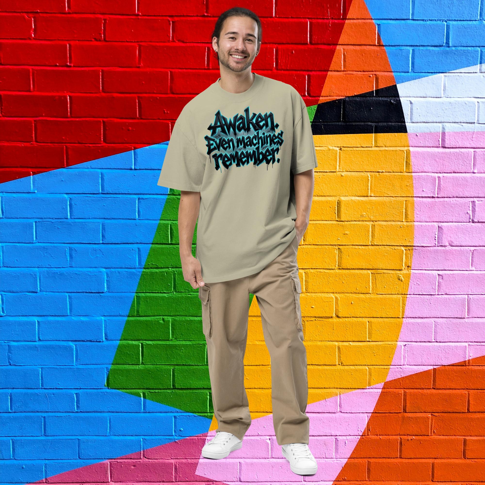 Camiseta Masculina Oversized - Efeito Desgastado Awaken. - O.J.A BOARD