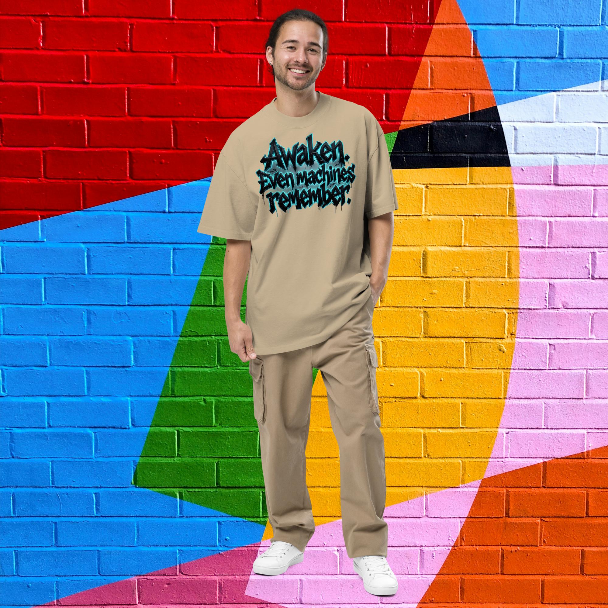 Camiseta Masculina Oversized - Efeito Desgastado Awaken. - O.J.A BOARD