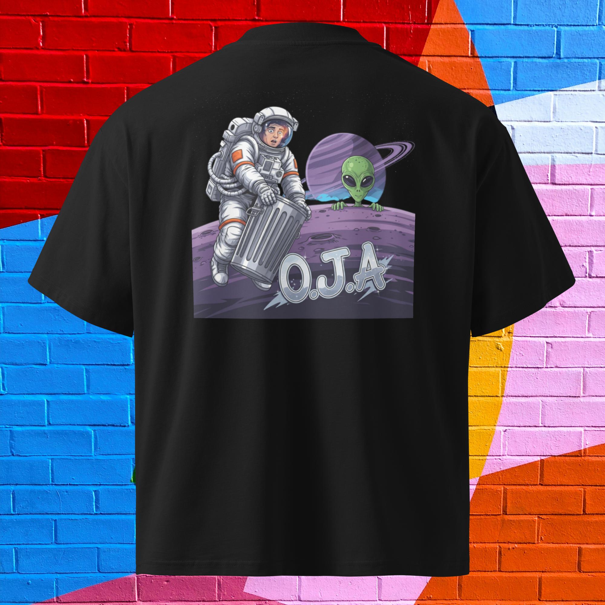 Camiseta Masculina orgânica oversized Perdido no Espaço - O.J.A BOARD