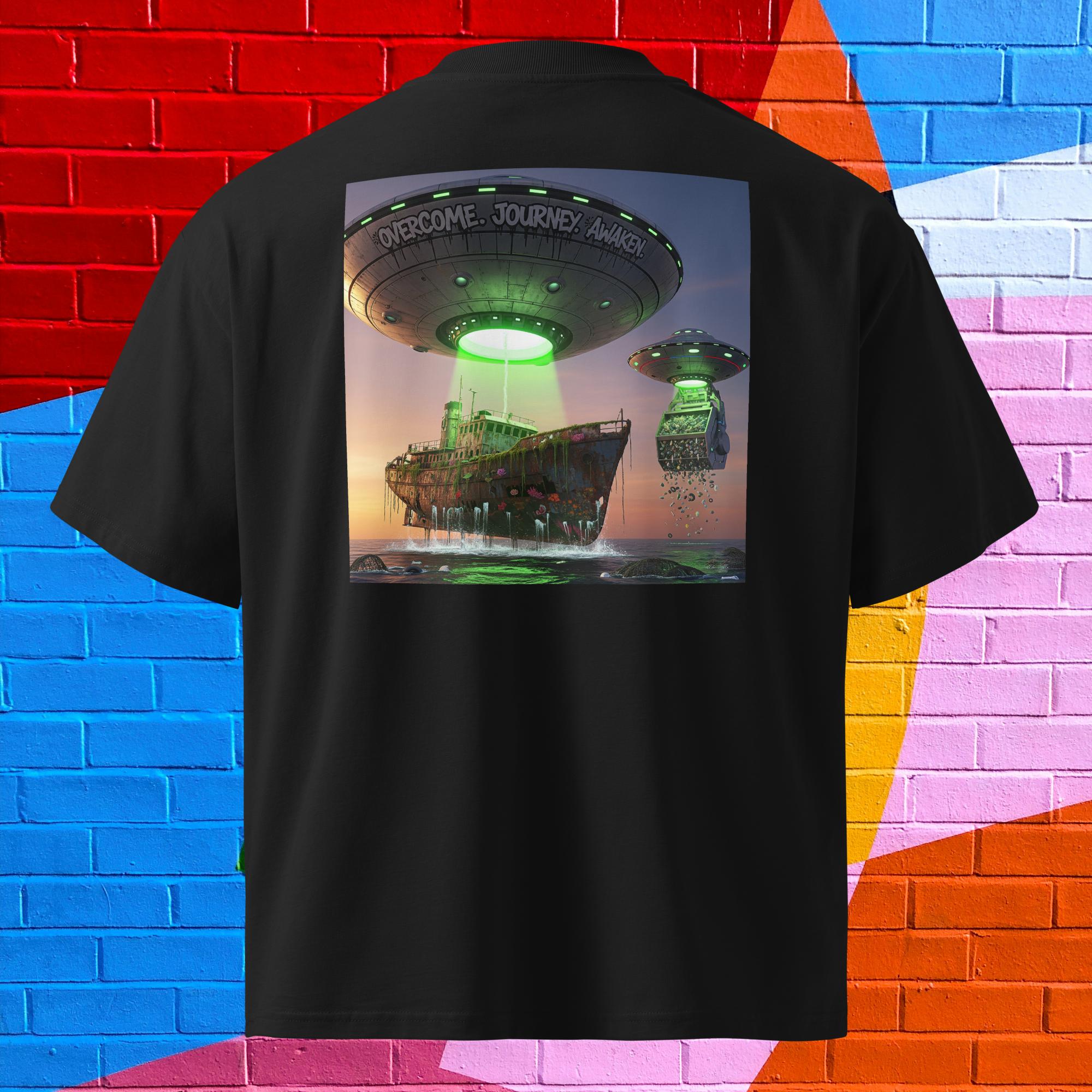 T-shirt orgânico oversized high neck Ovni ao Mar - O.J.A BOARD