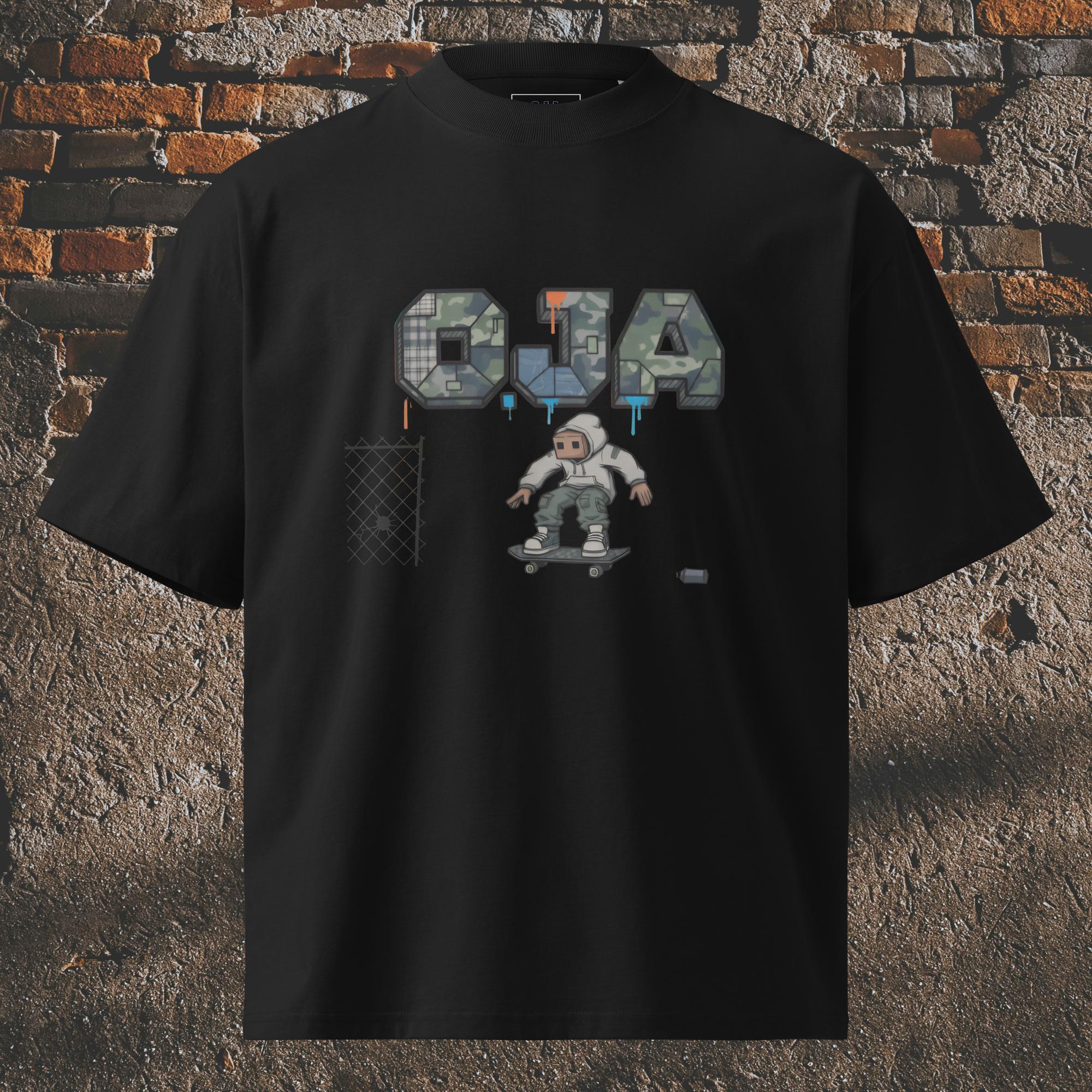 Camiseta Masculina Oversized Gola Alta Skatista - O.J.A BOARD