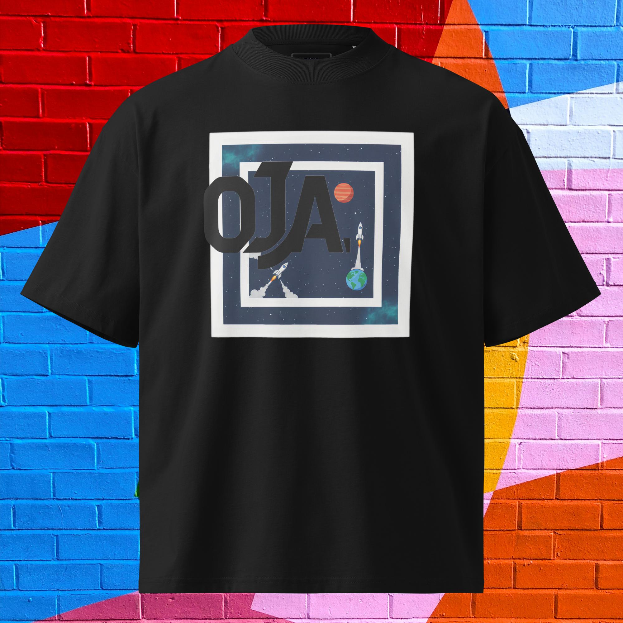 T-shirt Unisex orgânico oversized O.J.A Space - O.J.A BOARD