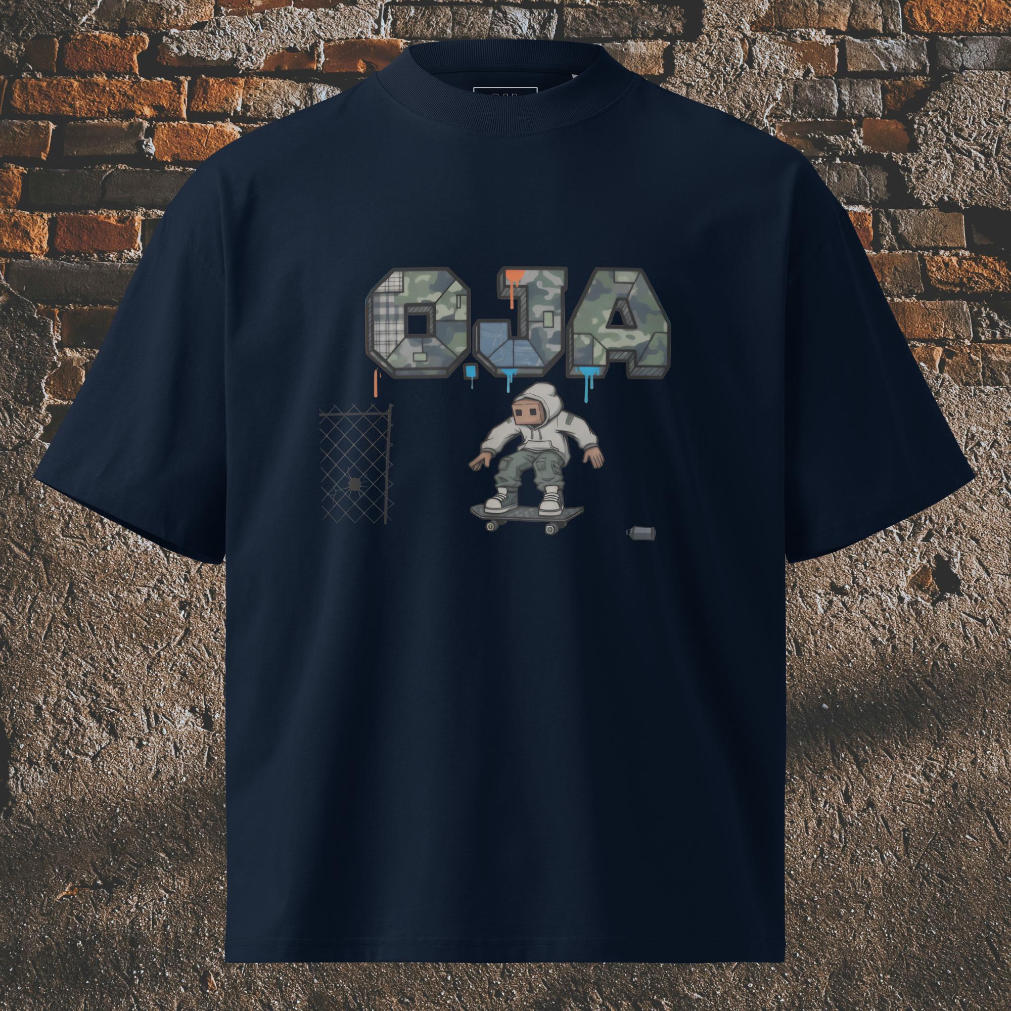 Camiseta Masculina Oversized Gola Alta Skatista - O.J.A BOARD