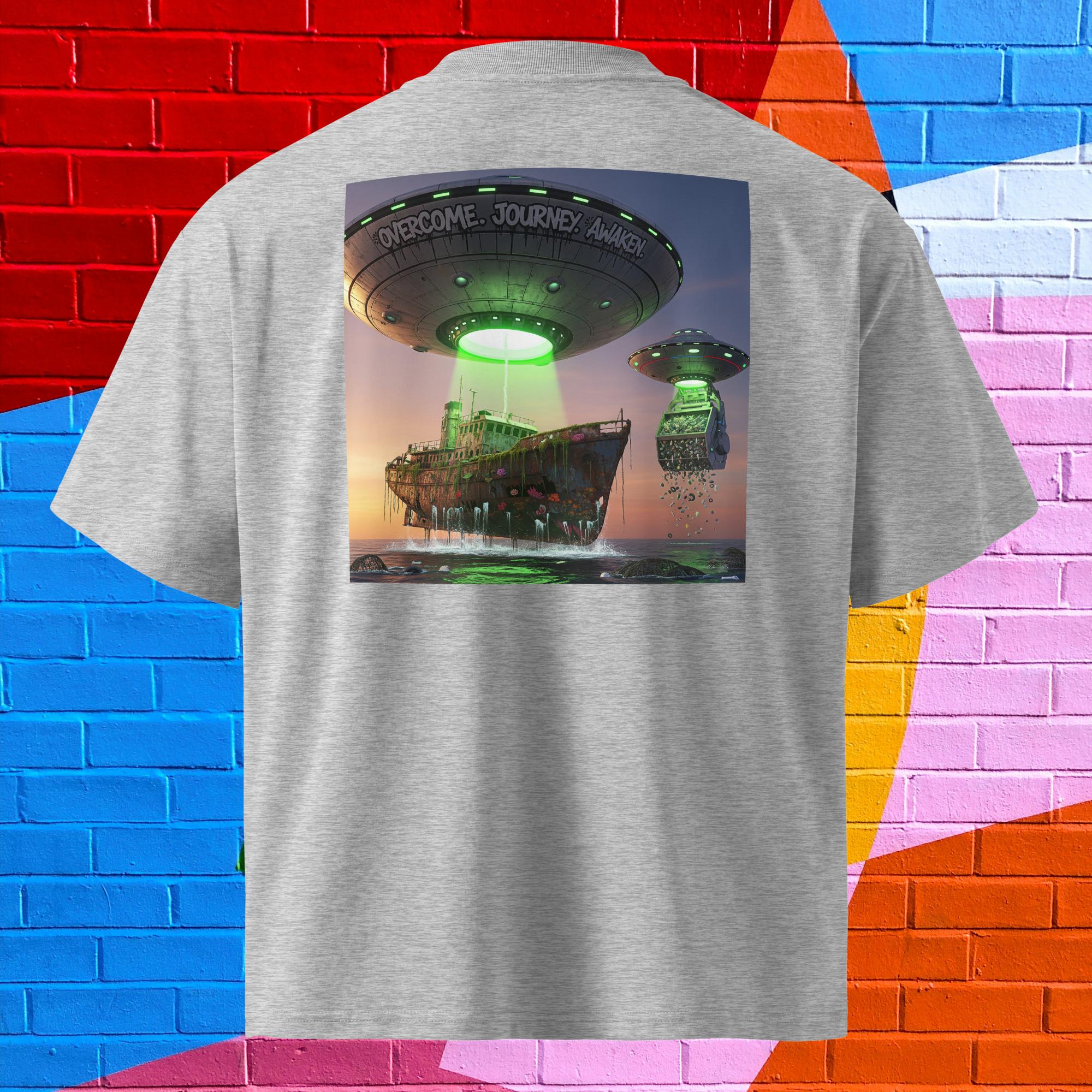 T-shirt orgânico oversized high neck Ovni ao Mar - O.J.A BOARD