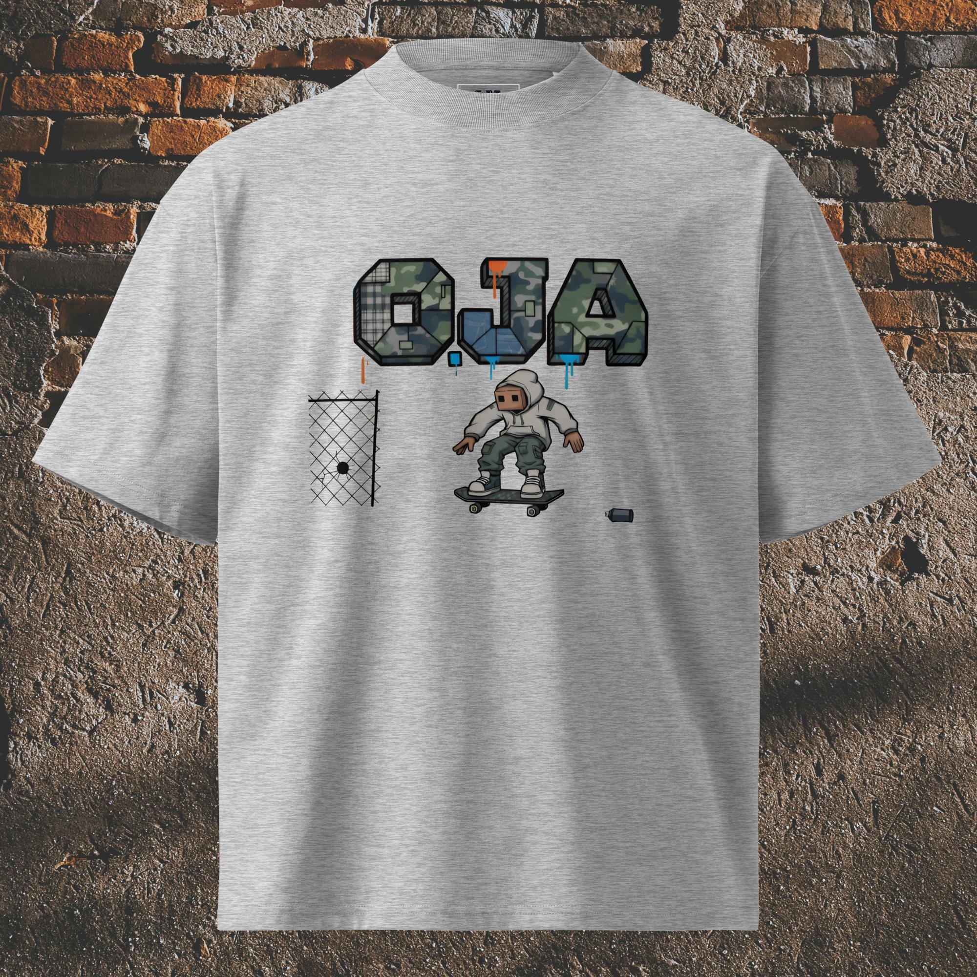 Camiseta Masculina Oversized Gola Alta Skatista - O.J.A BOARD