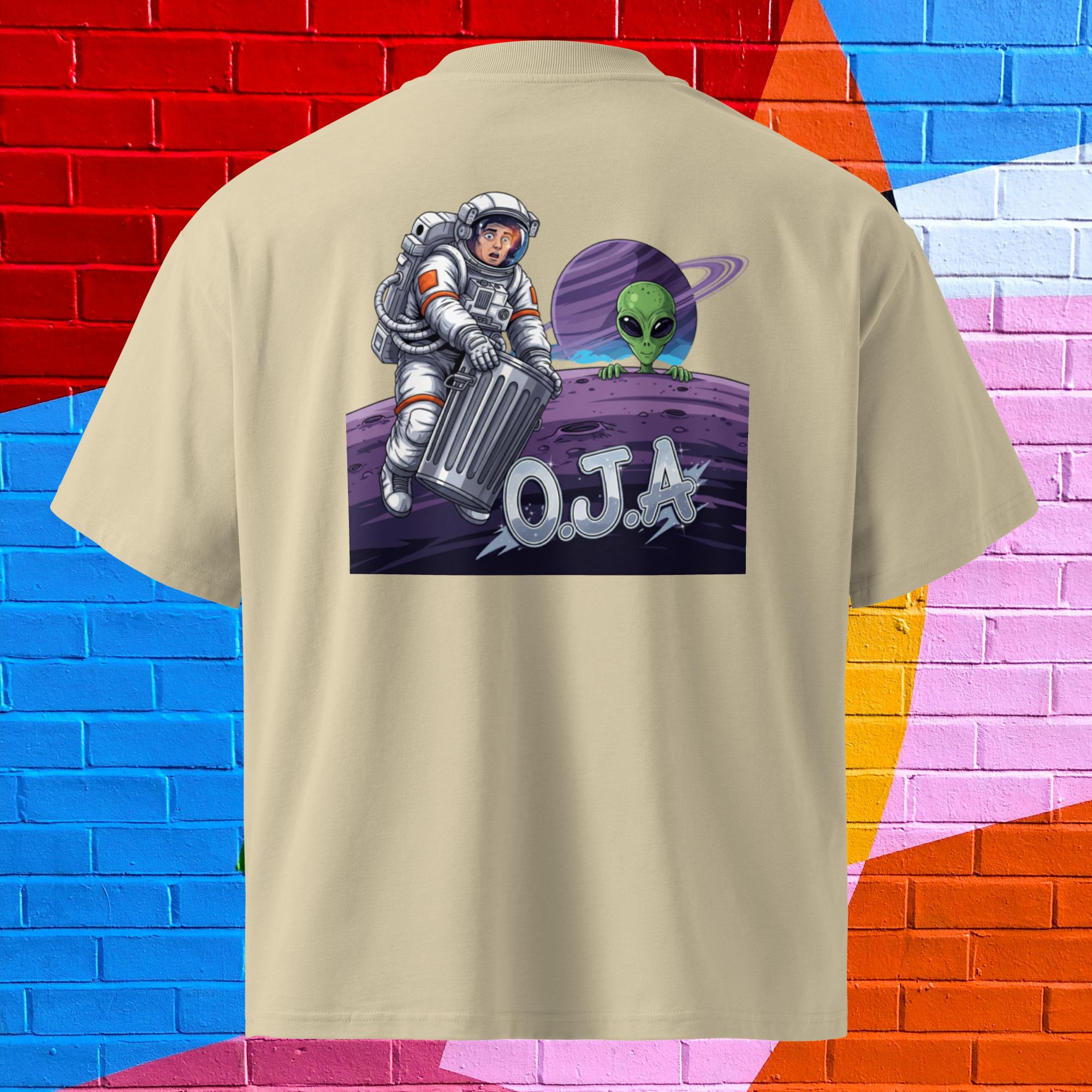 Camiseta Masculina orgânica oversized Perdido no Espaço - O.J.A BOARD
