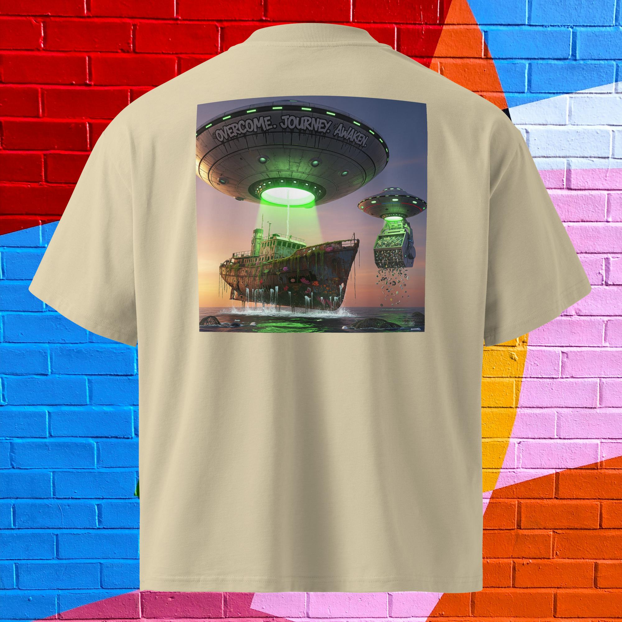 T-shirt orgânico oversized high neck Ovni ao Mar - O.J.A BOARD