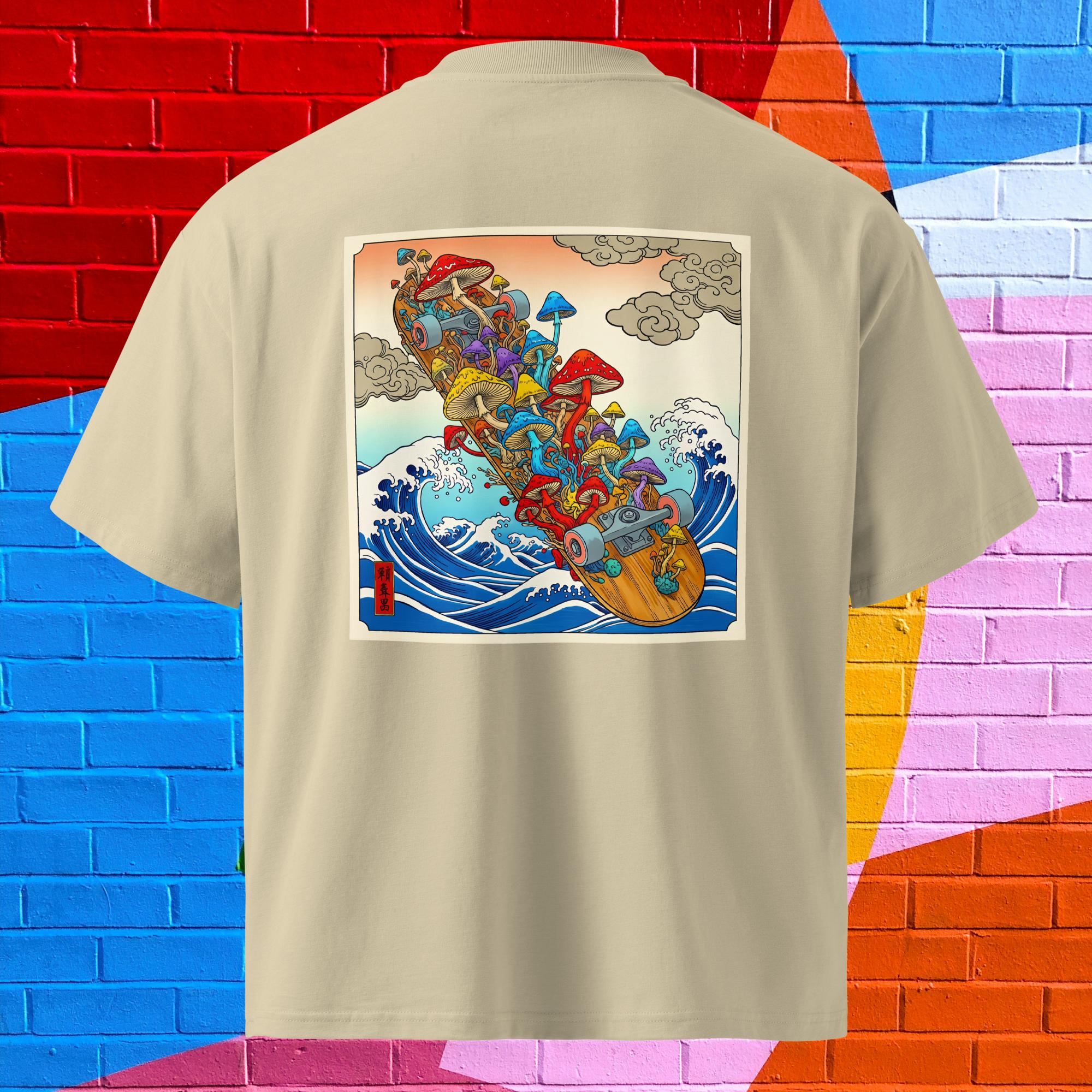 Oversized Japanese Ukiyo - e Skate T-Shirt – High Collar Streetwear - O.J.A BOARD