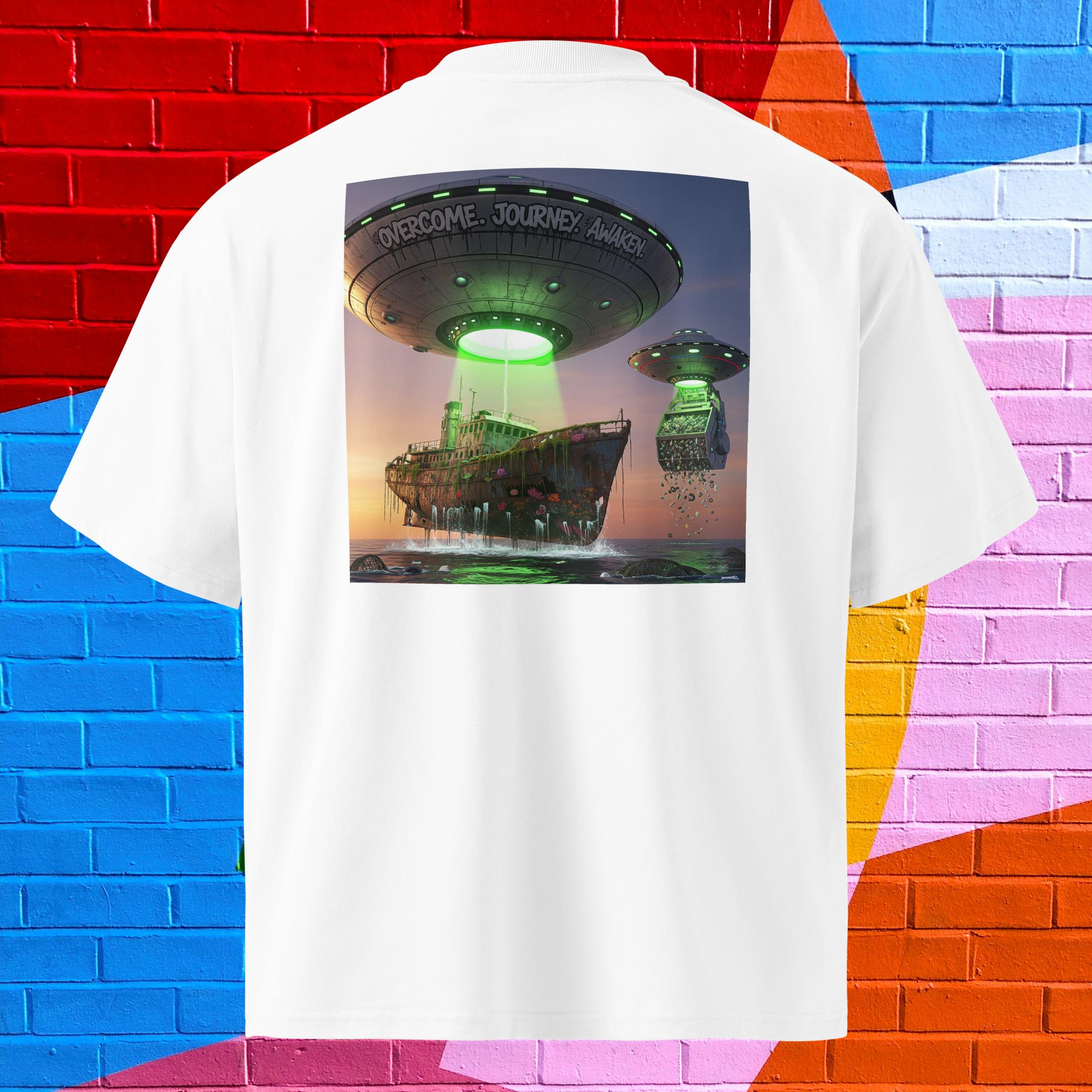 T-shirt orgânico oversized high neck Ovni ao Mar - O.J.A BOARD