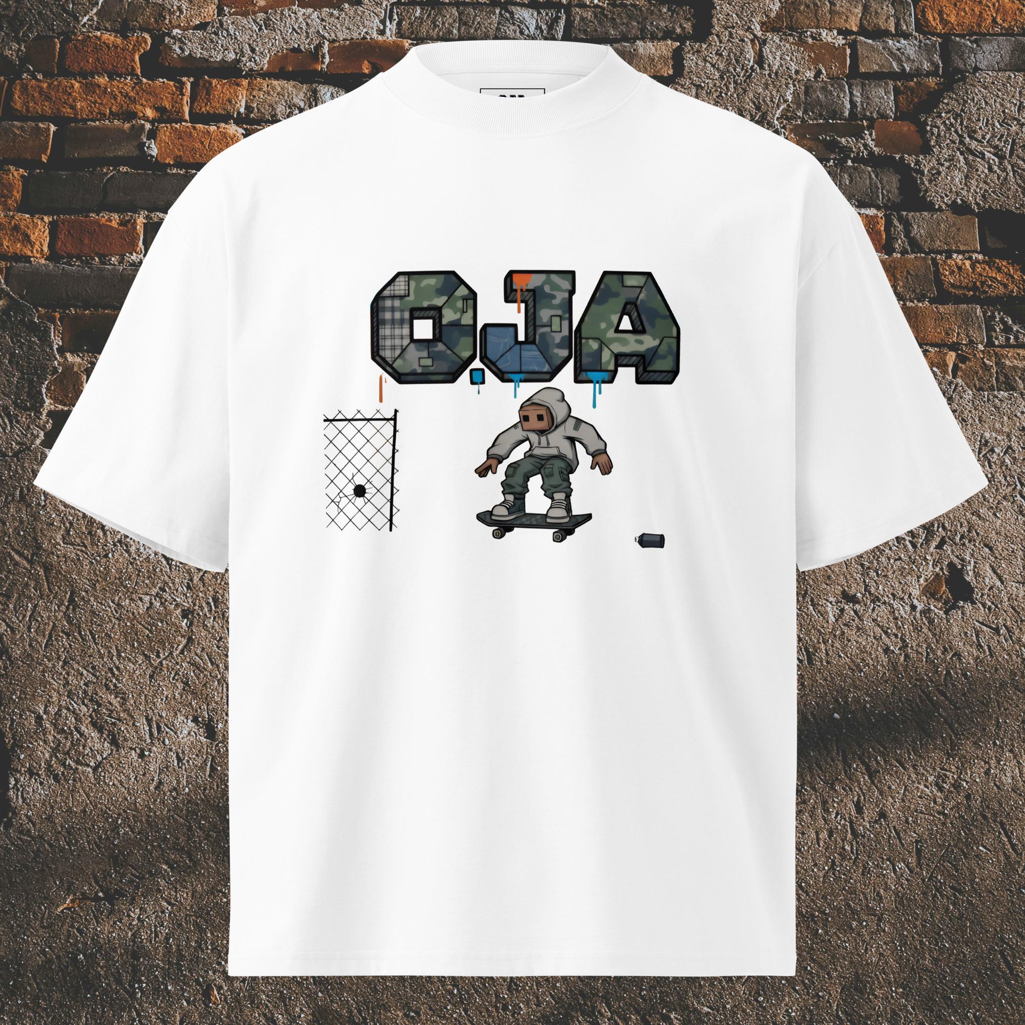 Camiseta Masculina Oversized Gola Alta Skatista - O.J.A BOARD