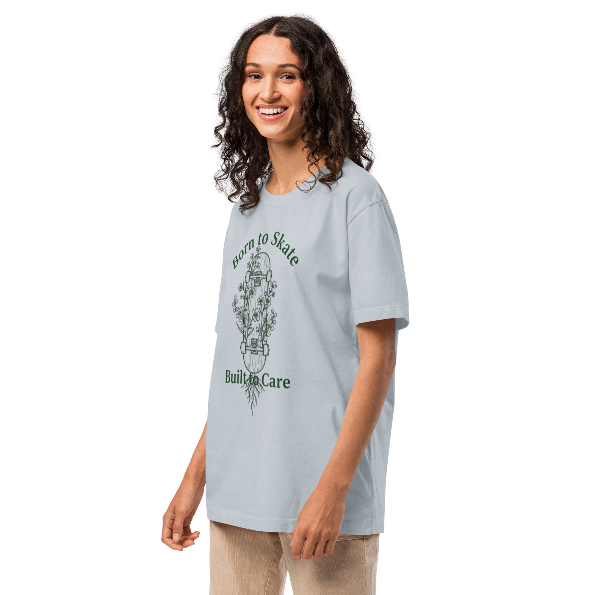 Camiseta Oversized: Born to Skate | Built to Care - O.J.A BOARD