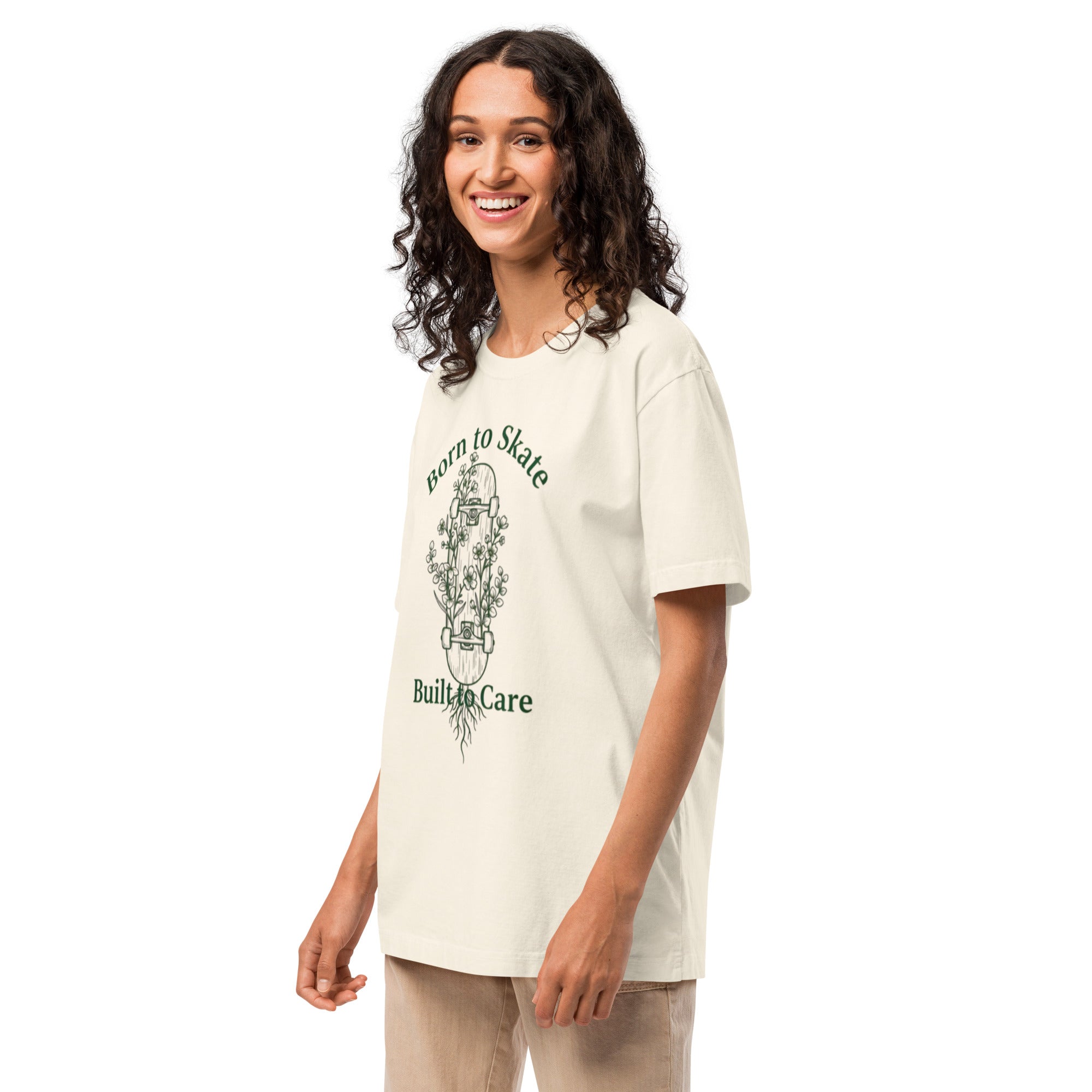 Camiseta Oversized: Born to Skate | Built to Care - O.J.A BOARD