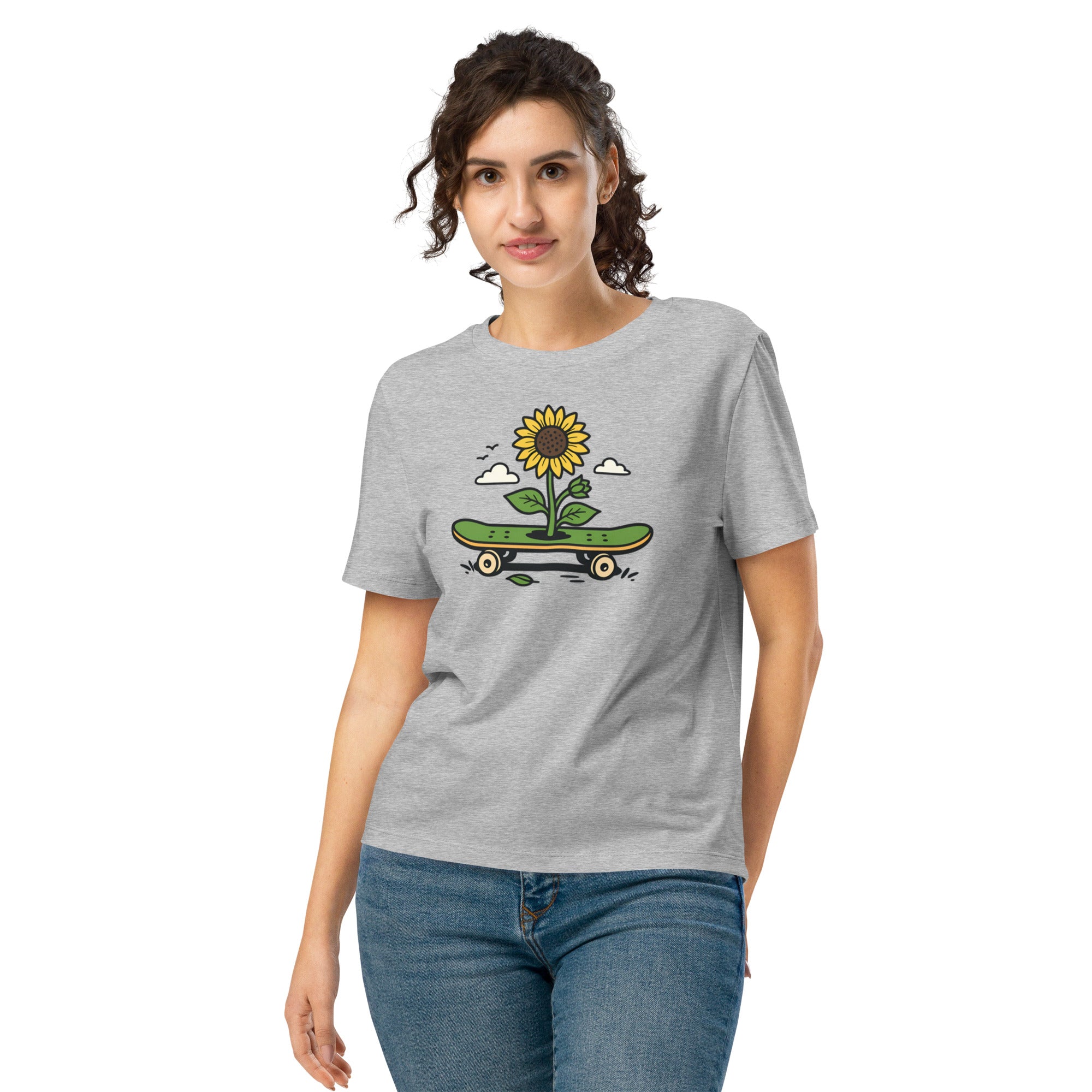 Camiseta Feminina Skate Eco Girassol – Liberdade, Sol e Street Style - O.J.A BOARD